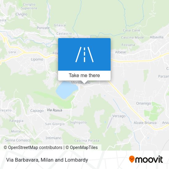 Via Barbavara map