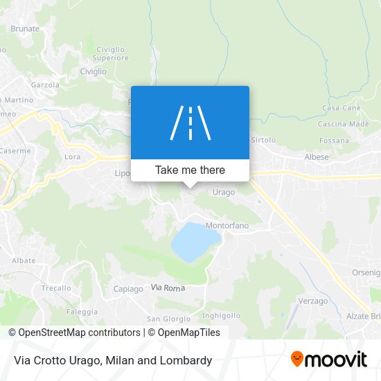 Via Crotto Urago map