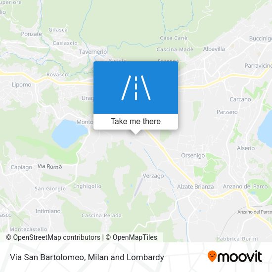 Via San Bartolomeo map