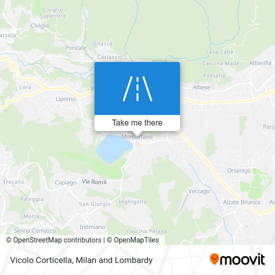 Vicolo Corticella map