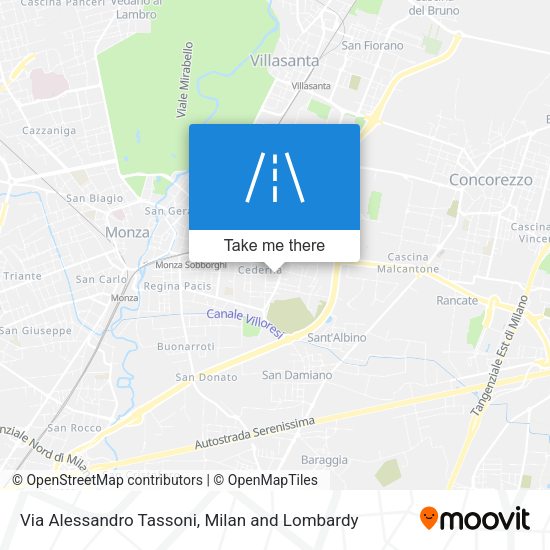 Via Alessandro Tassoni map