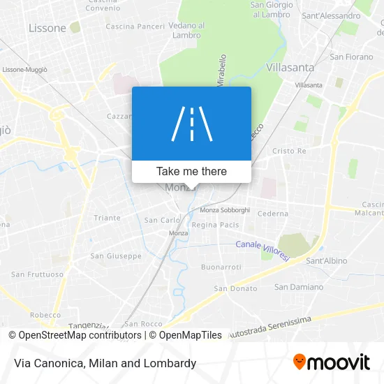 Via Canonica map