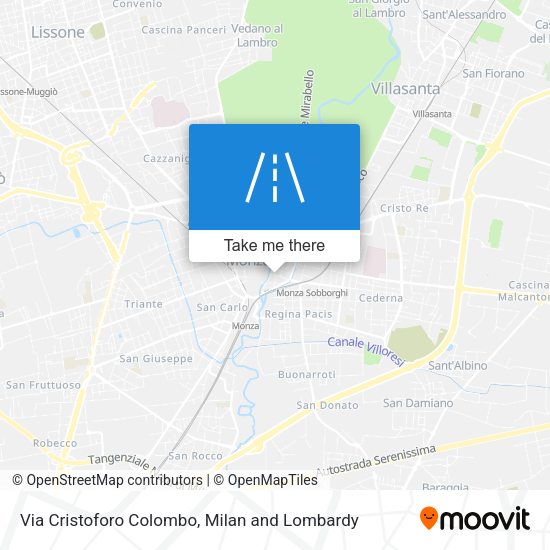 Via Cristoforo Colombo map