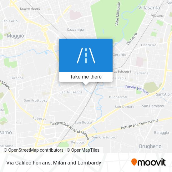 Via Galileo Ferraris map