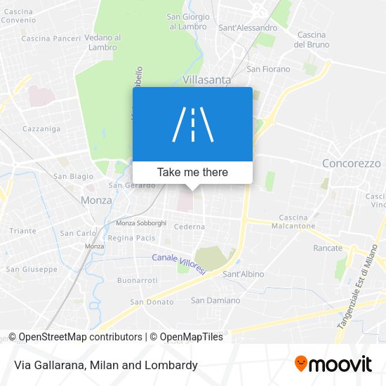 Via Gallarana map