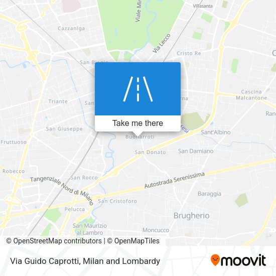 Via Guido Caprotti map