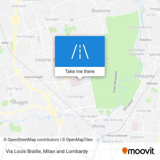 Via Louis Braille map