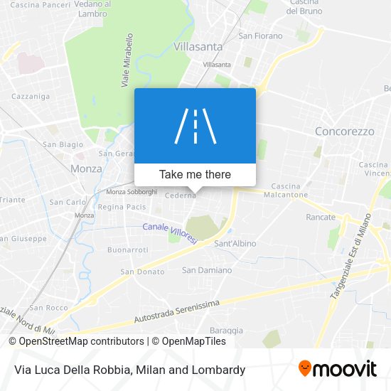Via Luca Della Robbia map
