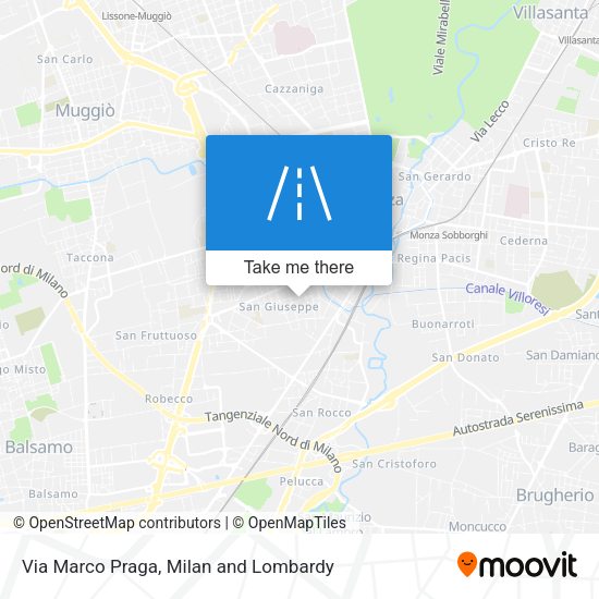 Via Marco Praga map