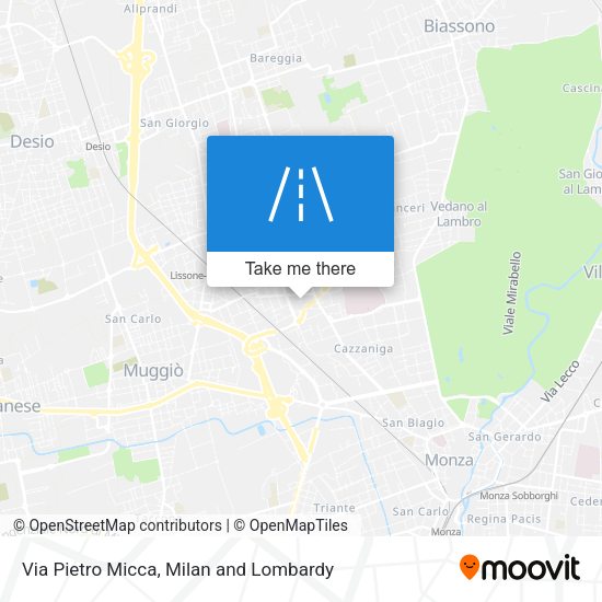 Via Pietro Micca map