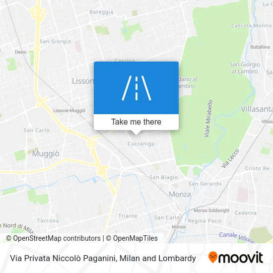 Via Privata Niccolò Paganini map