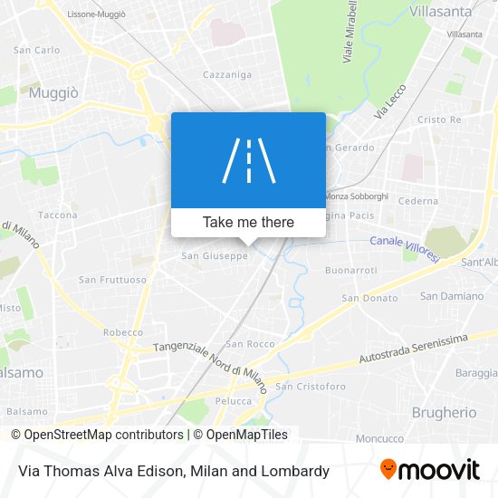 Via Thomas Alva Edison map