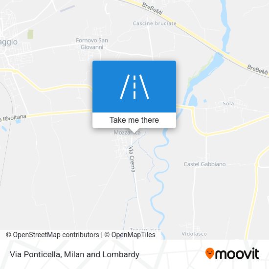 Via Ponticella map