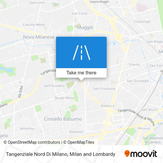 Tangenziale Nord Di Milano map