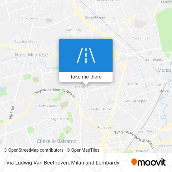 Via Ludwig Van Beethoven map