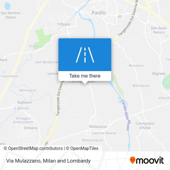 Via Mulazzano map
