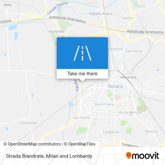 Strada Biandrate map