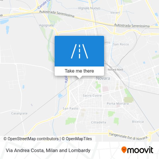 Via Andrea Costa map