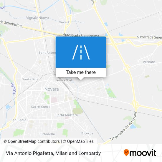 Via Antonio Pigafetta map