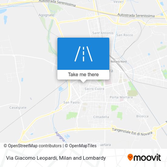 Via Giacomo Leopardi map