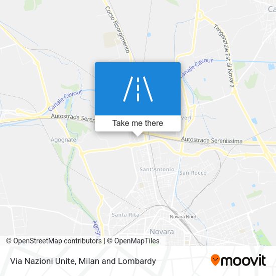 Via Nazioni Unite map