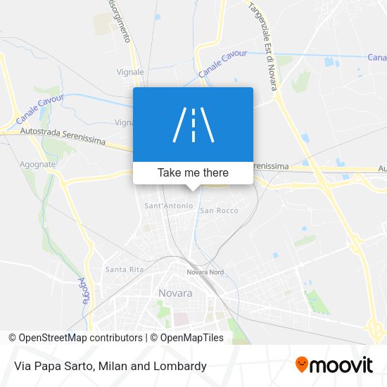 Via Papa Sarto map
