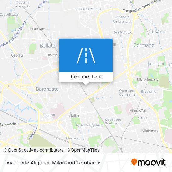 Via Dante Alighieri map