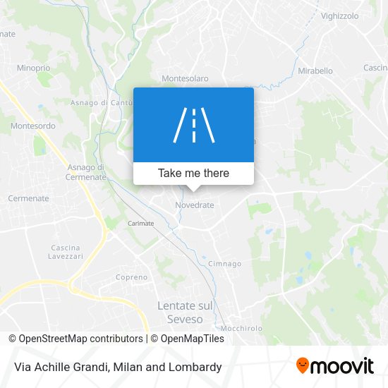 Via Achille Grandi map