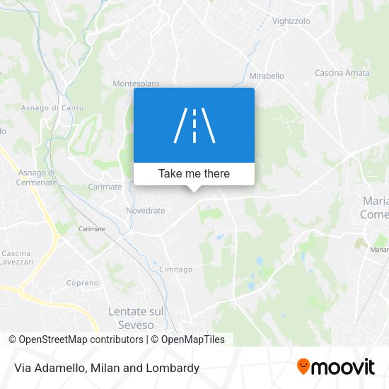 Via Adamello map