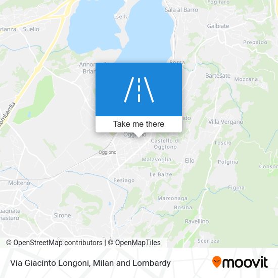 Via Giacinto Longoni map