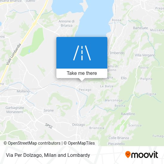 Via Per Dolzago map