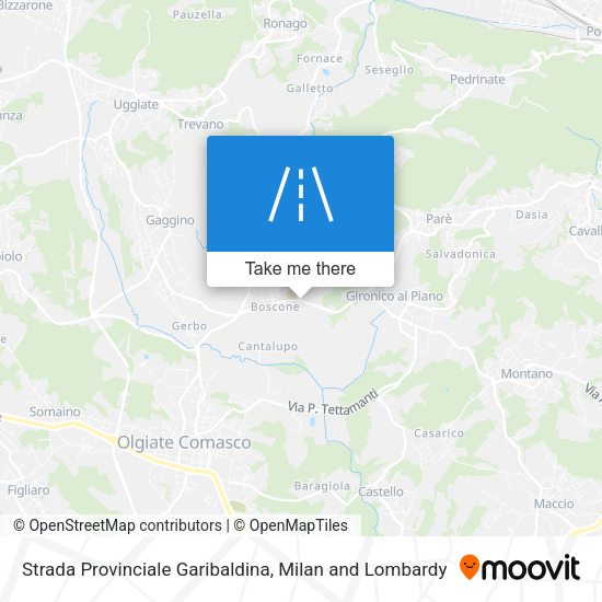 Strada Provinciale Garibaldina map
