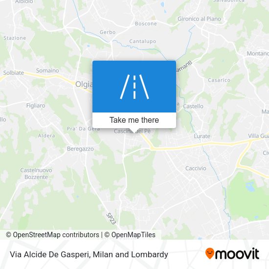 Via Alcide De Gasperi map