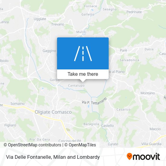 Via Delle Fontanelle map