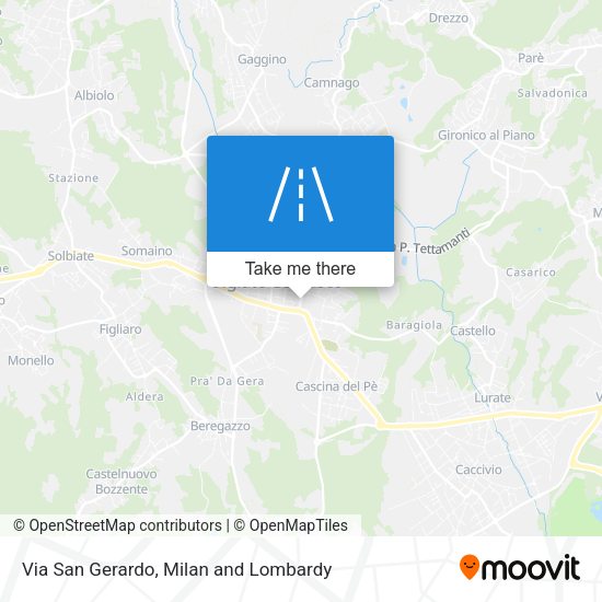 Via San Gerardo map