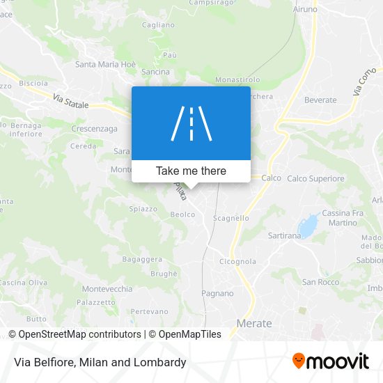 Via Belfiore map