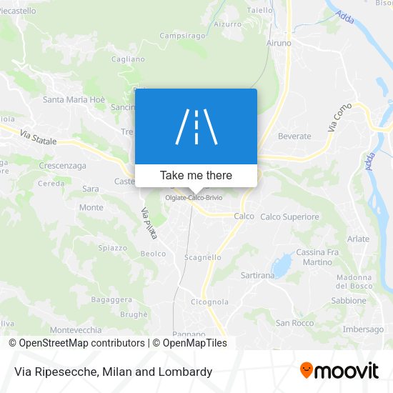 Via Ripesecche map