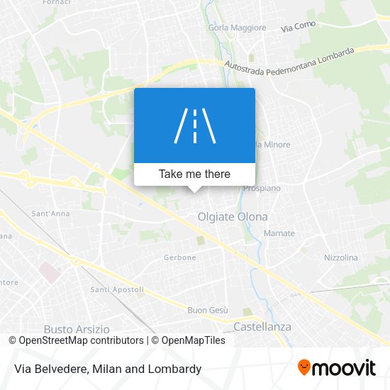 Via Belvedere map