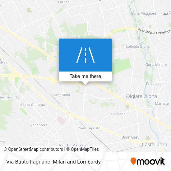 Via Busto Fagnano map