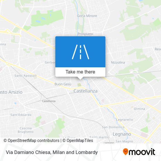Via Damiano Chiesa map