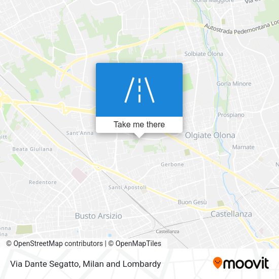 Via Dante Segatto map