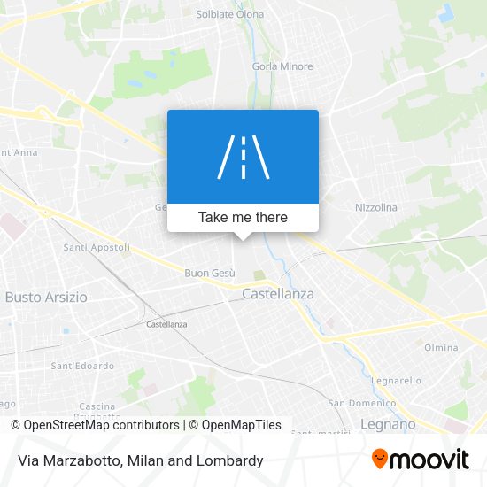 Via Marzabotto map