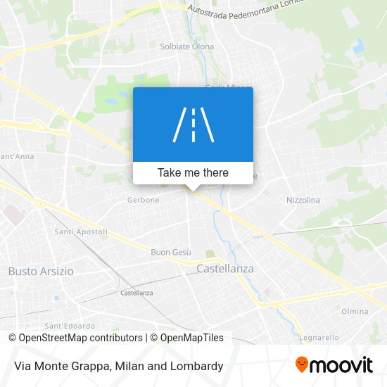 Via Monte Grappa map