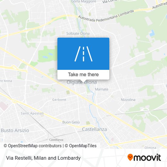 Via Restelli map