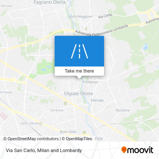 Via San Carlo map