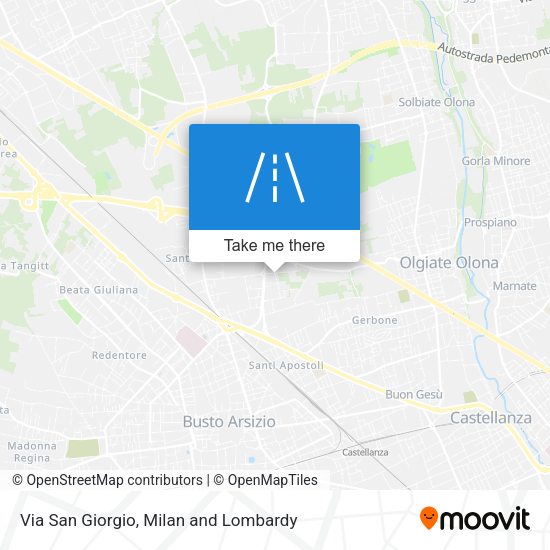 Via San Giorgio map