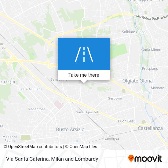 Via Santa Caterina map