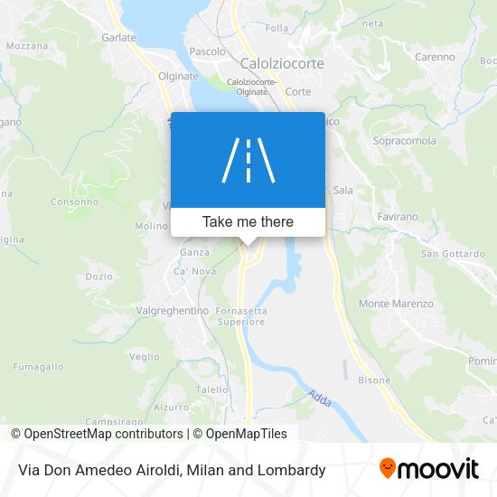 Via Don Amedeo Airoldi map