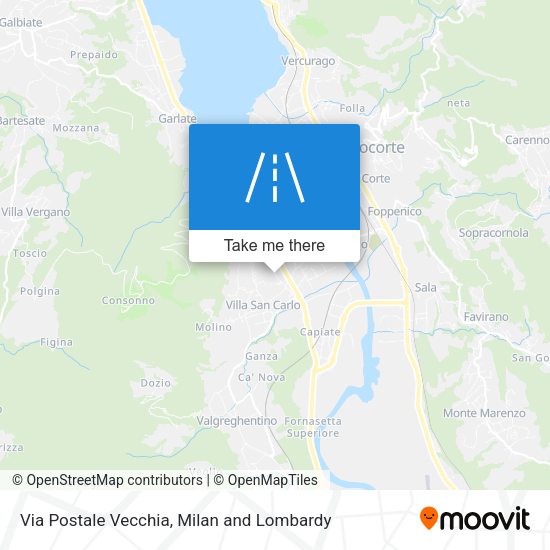 Via Postale Vecchia map