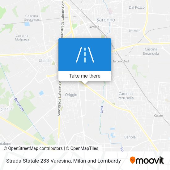 Strada Statale 233 Varesina map